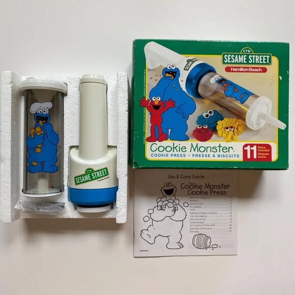 Cookie Monster Cookie Press Hamilton Beach 1998 Sesame Street - Picture 2 of 7